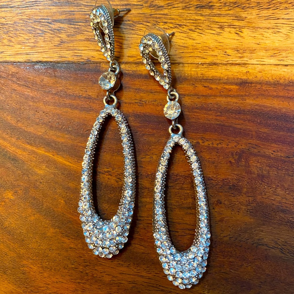 Silver statement earrings